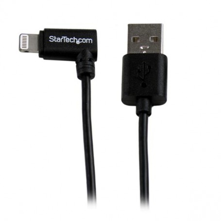 StarTech.com Cavo connettore ad angolo lightning a 8 pin Apple a USB nero da 2 m per iPhone/iPod/iPad (USBLT2MBR)