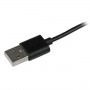 StarTech.com Cavo connettore ad angolo lightning a 8 pin Apple a USB nero da 2 m per iPhone/iPod/iPad (USBLT2MBR)