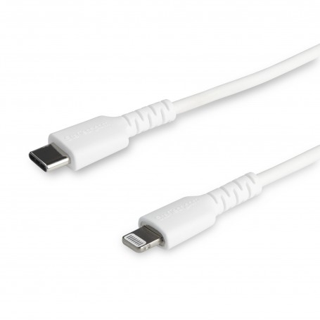StarTech.com Cavo durevole da USB-C a Lightning da 1m bianco - Cavo di alimentazione/sincronizzazione in Fibra ar (RUSBCLTMM1MW)