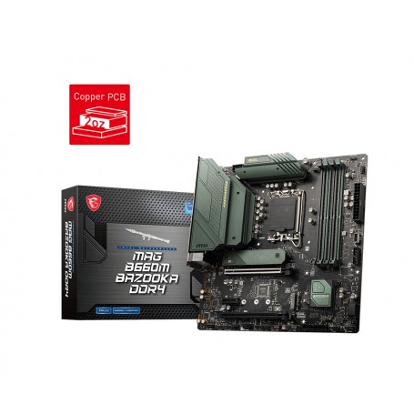 MB MSI B660M BAZOOKA DDR4 SKT1700 4D4 2M.2 4S3 U3.2 HDMI/DP MATX (B660M BAZOOKA DDR4) (MAG B660M BAZOOK (MA (B660M BAZOOKA DDR4)