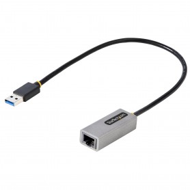 StarTech.com Adattatore USB Ethernet, Convertitore USB 3.0 a Ethernet 10/100/1000 Gigabit per Laptop, Cavo integrat (USB31000S2)