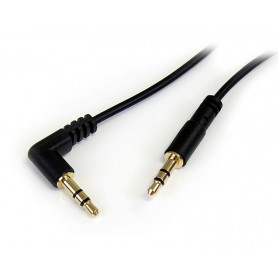 StarTech.com Cavo Audio Stereo 3,5mm slim angolato a destra da 1,8m - M/M (MU6MMSRA)
