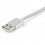 StarTech.com Cavo di ricarica multiplo USB da 1m - Adattatore da USB a Micro-USB o USB-C o Lightning per iPhone / iP (LTCUB1MGR)