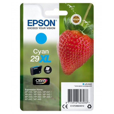 Epson Strawberry Cartuccia Fragole Ciano Inchiostri Claria Home 29XL (C13T29924012)