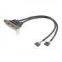 StarTech.com Adattatore piastra slot basso profilo 2 porte USB A femmina (USBPLATELP)