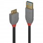 Lindy 36767 cavo USB 2 m USB 3.2 Gen 1 (3.1 Gen 1) USB A Micro-USB B Nero (36767)