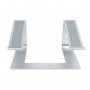 StarTech.com Supporto per PC Portatile da Scrivania in Alluminio/Argento supporta fino a 5 kg, Rialzo Ergo (LAPTOP-STAND-SILVER)