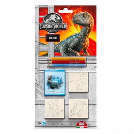 BLISTER 3 TIMBRI - JURASSIC WORLD