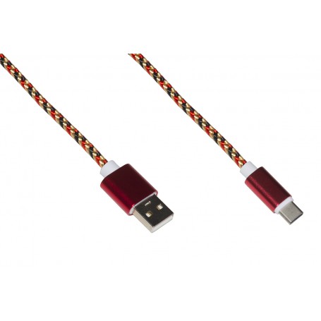 LINK CAVO USB TIPO C 1MT ROSSO/ORO