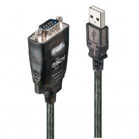 Lindy 42686 cavo seriale Nero 1,1 m USB tipo A DB-9 (42686)