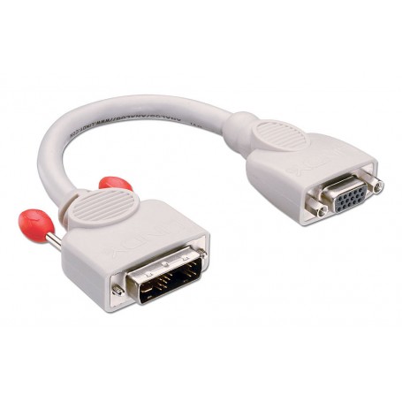 Lindy 41222 cavo e adattatore video 0,2 m DVI-A VGA (D-Sub) Grigio (41222-LND)