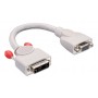 Lindy 41222 cavo e adattatore video 0,2 m DVI-A VGA (D-Sub) Grigio (41222-LND)