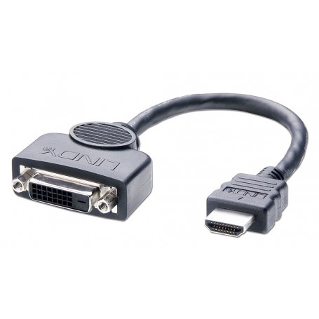 Lindy 41227 cavo e adattatore video 0,2 m DVI-D HDMI Nero (41227)