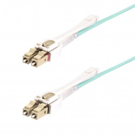 StarTech.com Cavo in fibra ottica multimodale OM4 LC a LC (UPC) con linguette push-pull, 3m, 50/125µm, Reti 100G, Insensibile a