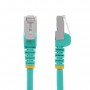 StarTech.com Cavo Ethernet CAT 6a - 1,5m - Acqua - Cavo di rete LAN Low Smoke Zero Halogen (LSZH) - 10GbE 500MHz 100W PoE++ - Fi