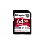 Kingston Technology 64GB Canvas React Plus SDXC UHS-II 300R/260W U3 V90 for Full HD/4K/8K