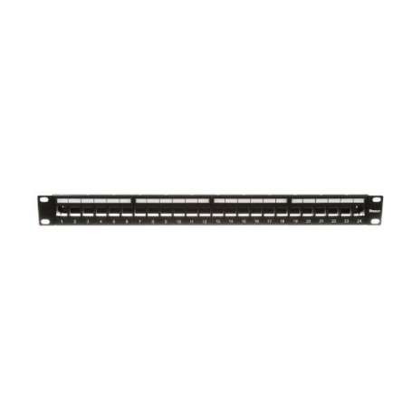PANN.1U PER 24 RJ45S KEYSTONE NERO