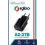 IGLOO ADATTATORE MOBILE FAST CHARGE USB BLACK