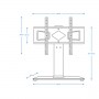 Universal Steel/Glass TV Table stand