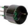 ADATTATORE LINK PRESA TEDESCA BIPOLARE(SHUKO) E SPINA ITALIANA ELETTRICA TRIPOLARE 10 A - NERO - F82121