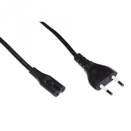 CAVO LINK ALIMENTAZIONE CON SPINA ITALIANA BIPOLARE - PRESA 8 FORM DIRITTA FEMMINA C7, 1.8MT, NERO, LKC718