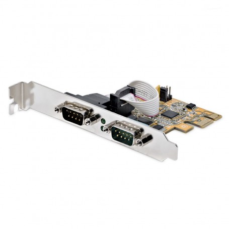 StarTech.com Scheda seriale PCI Express a due porte - Scheda di interfaccia seriale da PCIe a 2x RS232 (DB9)- Scheda PCIe con st
