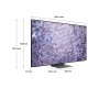 Samsung Series 8 TV QE85QN800CTXZT Neo QLED 8K, Smart TV 85" Processore Neural Quantum 8K, Dolby Atmos e OTS+, Titan Black 2023