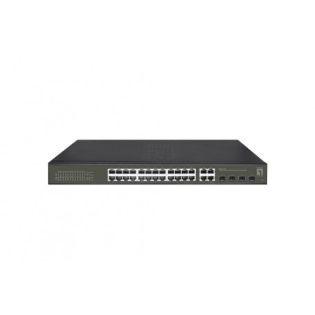 LevelOne GES-2128P switch di rete Gestito L2 Gigabit Ethernet (10/100/1000) Supporto Power over Ethernet (PoE) Nero