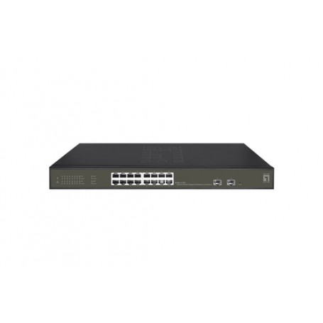 LevelOne GES-2118P switch di rete Gestito L2 Gigabit Ethernet (10/100/1000) Supporto Power over Ethernet (PoE) Nero
