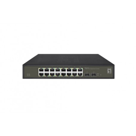LevelOne GES-2118 switch di rete Gestito L2 Gigabit Ethernet (10/100/1000) Nero