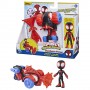 Marvel Spidey e I Suoi Fantastici Amici, set Techno Racer di Miles Morales: Spider-Man, action figure con veicolo e accessorio, 