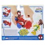 Marvel Spidey e I Suoi Fantastici Amici, set Techno Racer di Miles Morales: Spider-Man, action figure con veicolo e accessorio, 
