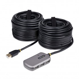 StarTech.com Cavo di Prolunga USB 2.0 da 24m con Hub di Estensione a 4 Porte USB-A, Cavo ripetitore USB attivo, Cavo Prolunga al