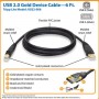 USB 2.0 A/B CABLE (M/M), 6 FT.1.8M