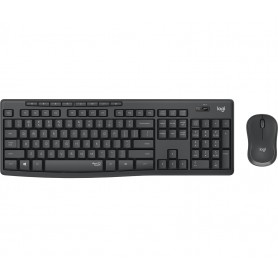 Logitech MK295 Silent Wireless Combo tastiera Mouse incluso Ufficio RF Wireless QWERTY Inglese UK Grafite