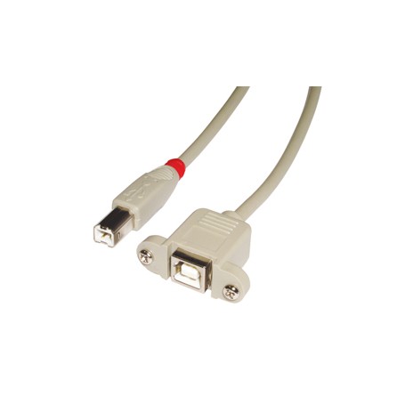 Lindy 31800 cavo USB 0,5 m USB B Grigio