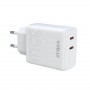 UK WALL CHARGER 2 USB-C 35W WHITE