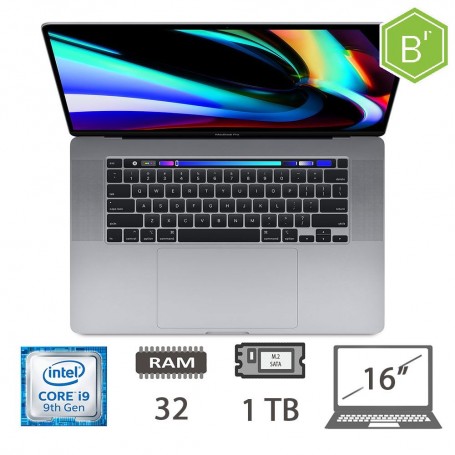MBP 16 T.BAR(2019)I9-9880H/32/1TB/SG/2Y - B