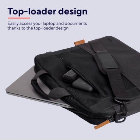 LISBOA 16  LAPTOP BAG - BLACK