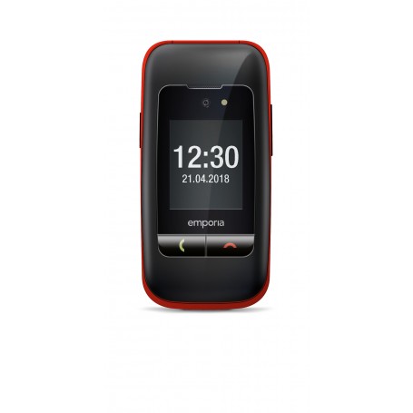 Emporia emporiaONE 6,1 cm (2.4") 80 g Nero, Rosso Telefono per anziani
