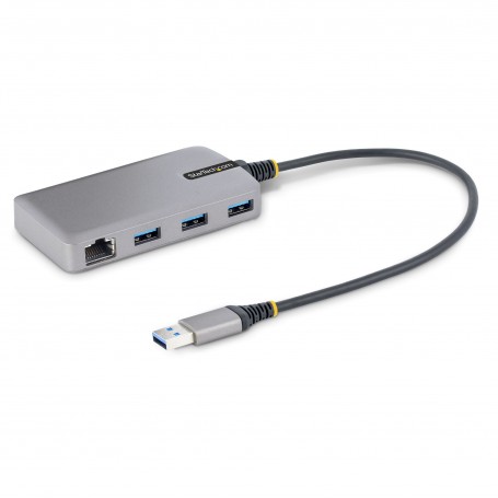 StarTech.com Hub USB a 3 porte con Ethernet - Hub USB 3.0 5Gbps alimentato via bus - Hub splitter USB-A a 3x USB-A portatile per