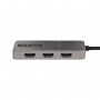 StarTech.com Adattatore USB-C HDMI a 3 Porte - MST Hub USB C a HDMI 4K 60Hz - Convertitore da USB Type-C a Multi Monitor HDMI pe