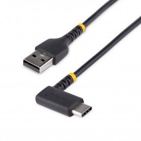 StarTech.com Cavo da USB-A a USB-C a 90° da 30cm - Cavetto di Ricarica Veloce USB Tipo C per uso intensivo - Cavo Dati da USB 2