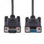 StarTech.com Cavo Seriale Null Modem RS232 da 3 m - Cavo Seriale Crossover con Schermatura in Alluminio - Cavo COM Connettore DB