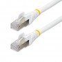 StarTech.com Cavo Ethernet CAT 6a - 2m - Bianco - Cavo di rete LAN Low Smoke Zero Halogen (LSZH) - 10GbE 500MHz 100W PoE++ - Fil