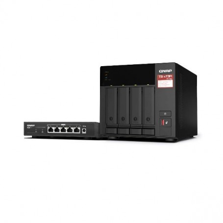 QNAP NAS 4 BAIE AMD V1000 4C/8T 8GB DDR4+SWITCH