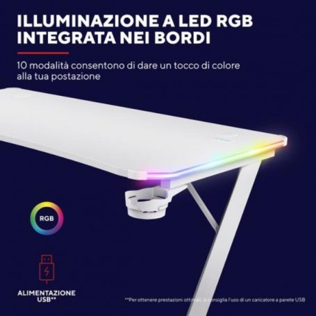 GXT709W LUMINUS RGB DESKGXT RGB DESK WHT