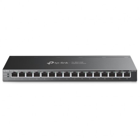 TP-Link TL-SG116P switch di rete Non gestito Gigabit Ethernet (10/100/1000) Supporto Power over Ethernet (PoE) Nero