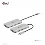 CLUB3D CSV-1547 hub di interfaccia USB 3.2 Gen 2 (3.1 Gen 2) Type-C 10000 Mbit/s Nero, Argento
