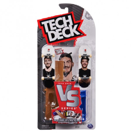 Tech Deck , Plan B Skateboards, Serie Versus, Confezione da 2 Fingerboard da Collezione e Set di Ostacoli, Miniskate, Giocattoli